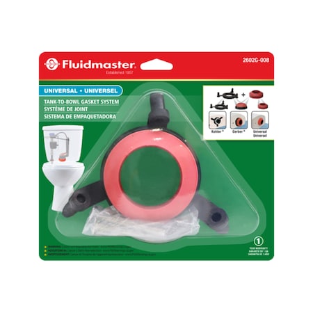 Fluidmaster Fluidmaster Tank to Bowl Gasket Black/Red Rubber For Universal 2602G-008-T5